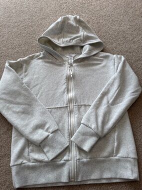 Athleta Girls' Heather Gray Full-Zip Hoodie